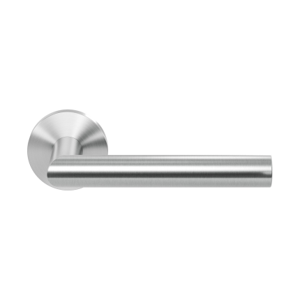 GPF1015.00 Toi deurkruk op ronde rozet RVS, 50x8mm