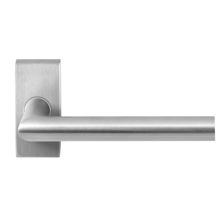 GPF1016.01 Toi deurkruk op rechthoekige rozet paar RVS, 70x32x10mm