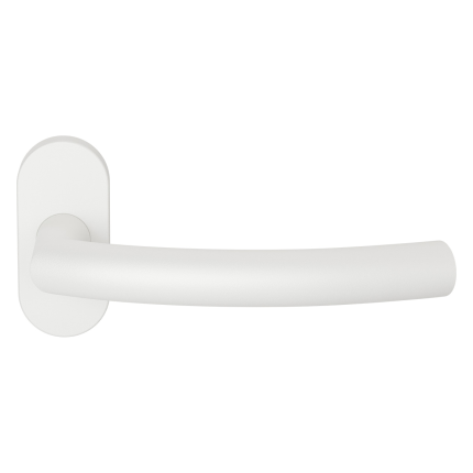 GPF1075.62-04R witte deurkruk Tonga op ovale rozet
