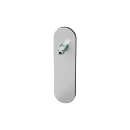 GPF1100.10.442 kortschild afgerond PC72 RVS geborsteld met vastgelaste knopvastzetter
