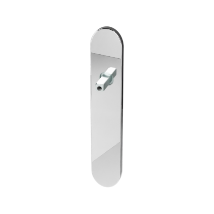 GPF1100.60.411 langschild afgerond BB72 RVS gepolijst met vastgelaste knopvastzetter