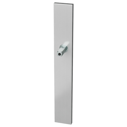 GPF1100.75.411 langschild XL rechthoekig BB72 RVS geborsteld met vastgelaste knopvastzetter