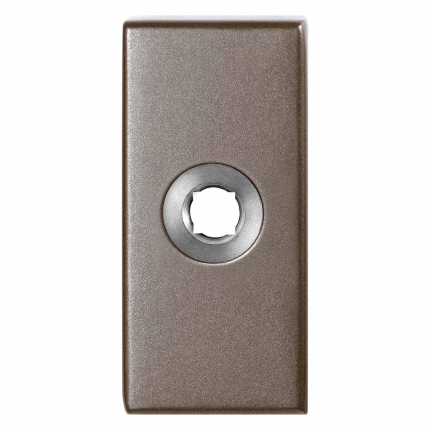 GPF1101.A3 L rozet rechthoekig 70x32x10 mm Mocca blend links draaiend