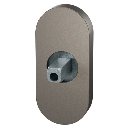 GPF1104.A3.0400 ovaal rozet 70x32x10mm Mocca blend met vastgelaste knopvastzetter