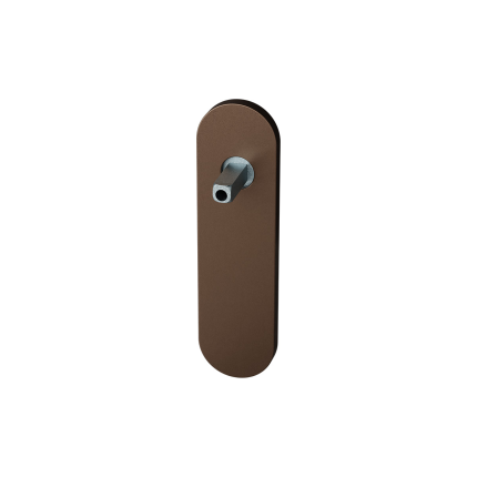 GPF1110.A2.442 kortschild afgerond PC72 Bronze blend met vastgelaste knopvastzetter