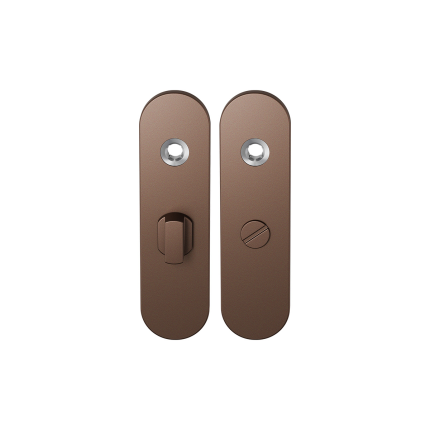 GPF1110.A2 kortschild afgerond WC55/8 grote knop Bronze blend