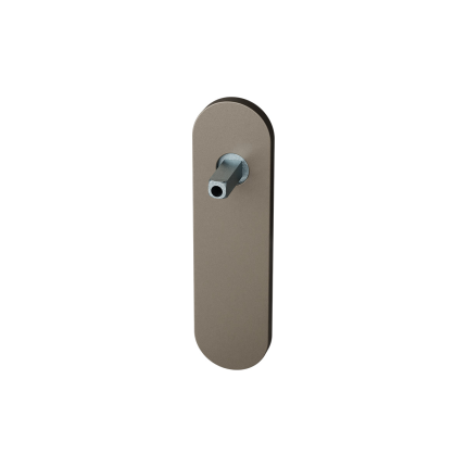 GPF1110.A3.411 kortschild afgerond BB72 Mocca blend met vastgelaste knopvastzetter