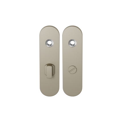 GPF1110.A4 kortschild afgerond WC63/8 grote knop Champagne blend
