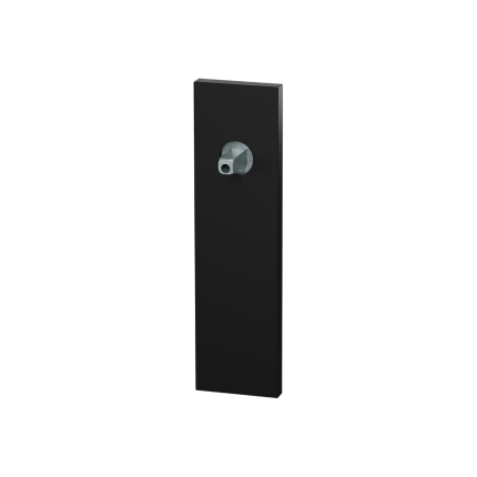 GPF1115.61 kortschild rechthoekig zwart met vastgelaste knopvastzetter