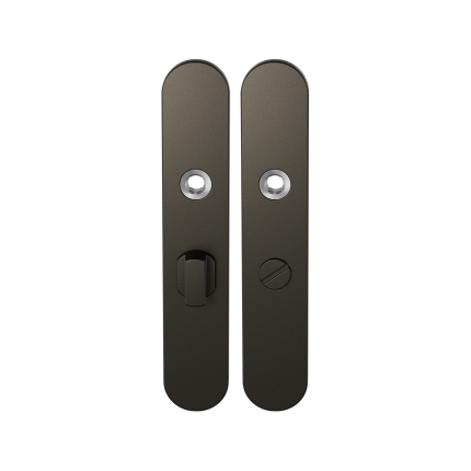 GPF1120.A1 langschild afgerond WC55/8 grote knop Dark blend