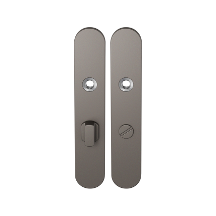 GPF1120.A3 langschild afgerond WC63/8 grote knop Mocca blend