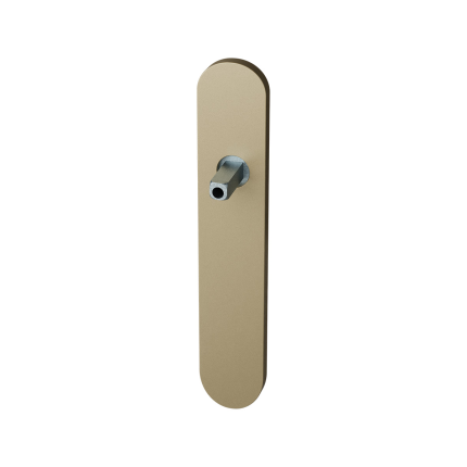 GPF1120.A4 langschild afgerond Champagne blend met vastgelaste knopvastzetter