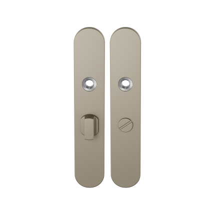 GPF1120.A4 langschild afgerond WC57/5 grote knop Champagne blend