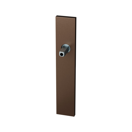 GPF1125.A2 langschild rechthoekig Bronze blend met vastgelaste knopvastzetter