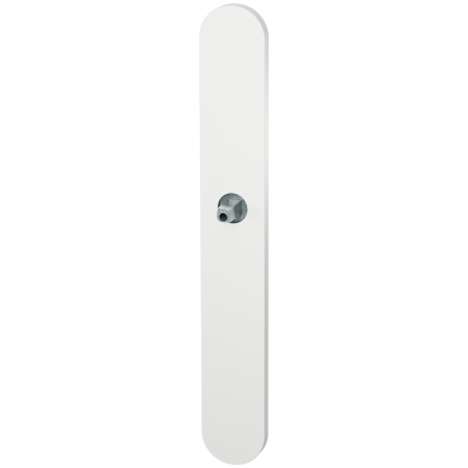 GPF1170.62 langschild XL afgerond wit met vastgelaste knopvastzetter