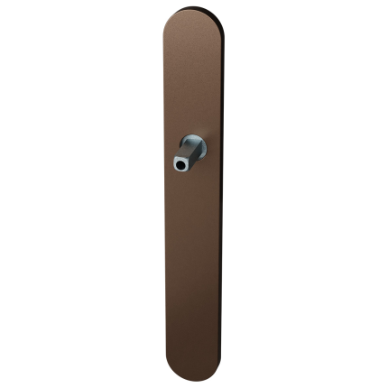 GPF1170.A2.442 langschild XL afgerond PC72 Bronze blend met vastgelaste knopvastzetter