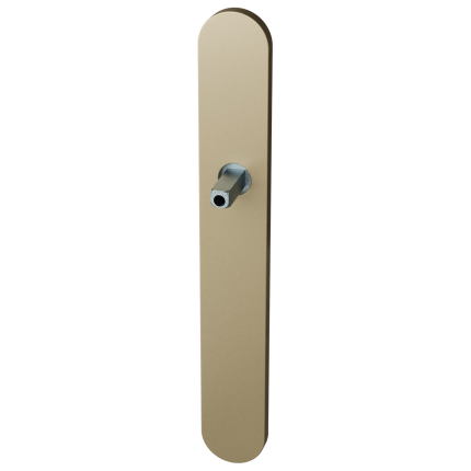 GPF1170.A4 langschild XL afgerond Champagne blend met vastgelaste knopvastzetter