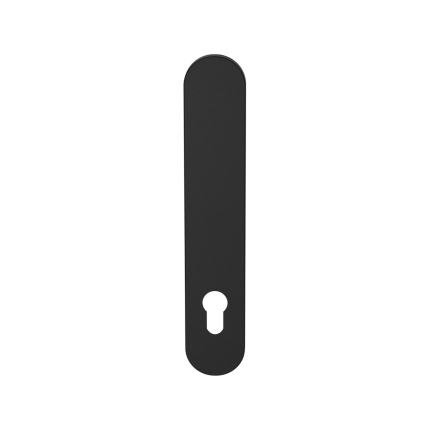 GPF1220.61L/R langschild afgerond PC92 zonder krukgat links-/ rechtsdraaiend zwart