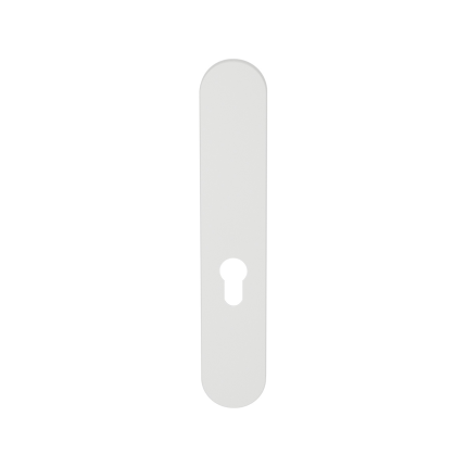 GPF1220.62L/R langschild afgerond PC55 zonder krukgat links-/ rechtsdraaiend wit