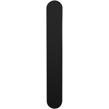 GPF1270.61L/R langschild XL afgerond BB72 zonder krukgat links-/ rechtsdraaiend zwart