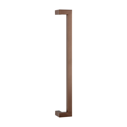 GPF13 deurgreep verkropt 22x22x500mm hoogte 60mm Bronze blend
