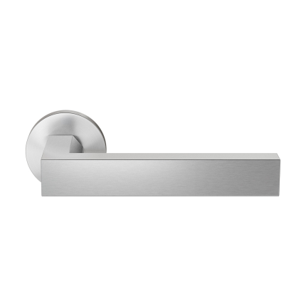 GPF1304.09.00 Tapu deurkruk op ronde rozet RVS, 50x8mm