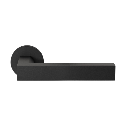 GPF1304.61.00 Tapu deurkruk op ronde rozet zwart, 50x8mm