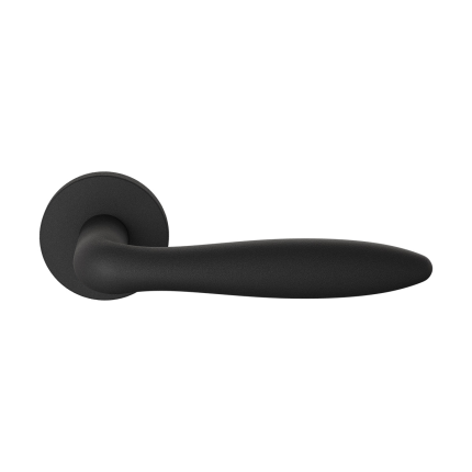 GPF1314.61.00 Rangi deurkruk op ronde rozet zwart, 50x8mm