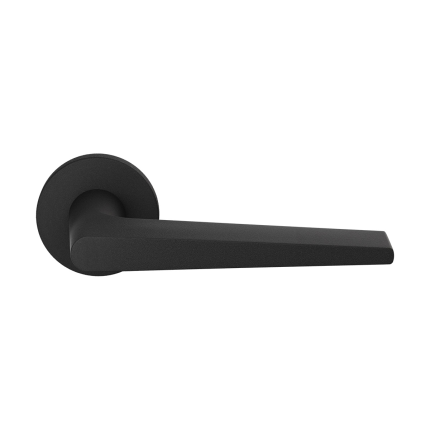 GPF2060.61.00 Piko deurkruk op ronde rozet zwart, 50x8mm