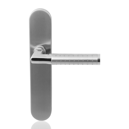 GPF3010.20 Taura duo deurkruk op langschild WC63/8 grote knop