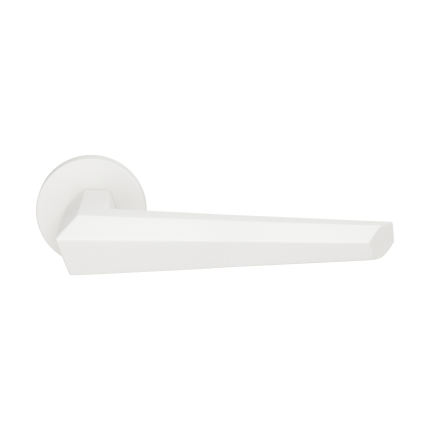 GPF3112.62.00 Rua deurkruk op ronde rozet wit, 50x8mm