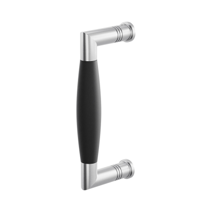 GPF4951.09B deurgreep Ika RVS geborsteld/zwart haaks 157x62/141mm
