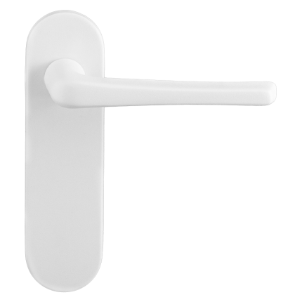 GPF8232.50 Tiki deurkruk op kortschild wit blind