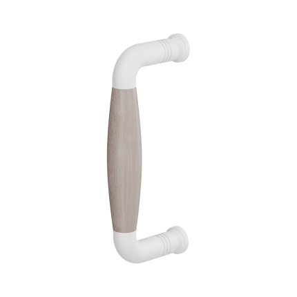 GPF8301.62B deurgreep Ika wit/eiken whitewash gebogen 157x62/141mm