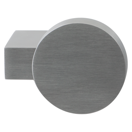 GPF9206.09 RVS mat massief kort verkropte knop rond 69/52x13mm t.b.v. veiligheidsschilden vast