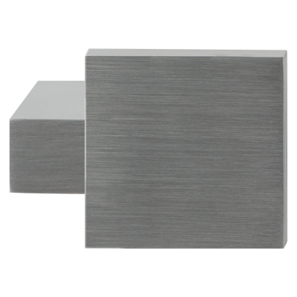 GPF9208.09 RVS mat massief kort verkropte knop vierkant 69/48x48x13mm t.b.v. veiligheidsschilden vast