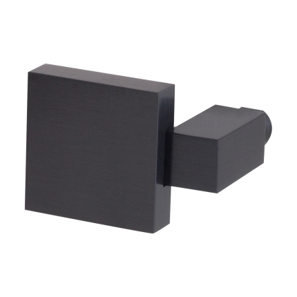 GPF9208.P1 PVD massief kort verkropte knop vierkant 69/48x48x13mm t.b.v. veiligheidsschilden vast incl. wisselstift antraciet