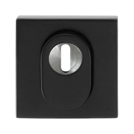 GPF9387.64 veiligheidsbuitenrozet smeedijzer zwart vierkant 54 mm SKG***