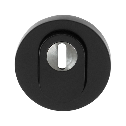 GPF9392.64 veiligheidsbuitenrozet smeedijzer zwart rond 54 mm SKG***