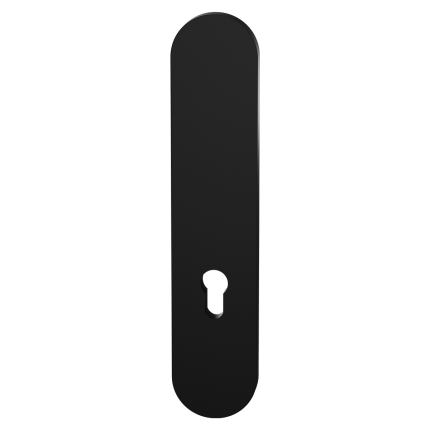 GPF9842.61 veiligheidsbuitenschild zonder krukgat PC92 afgerond zwart