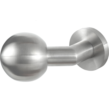 GPF9853.09-00 RVS mat verkropte kogelknop S5 55mm op ronde rozet