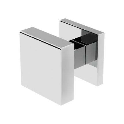 GPF9856.49 RVS gepolijst vierkante knop 53x53x16mm t.b.v. veiligheidsschilden vast