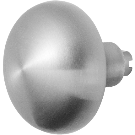 GPF9857.09 Paddenstoel knop S5 65mm veiligheidsschilden vast inclusief wisselstift RVS geborsteld