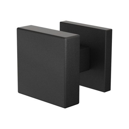GPF9948.61-02R Zwart vierkante knop S1 53x53x16mm draaibaar met vierkant rozet rechts