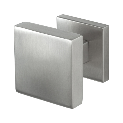 GPF9950.09-02R RVS mat vierkante knop S1 60x60x16mm draaibaar met vierkant rozet rechts
