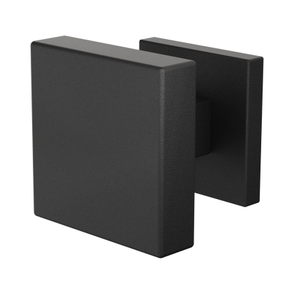 GPF9950.61-02R Zwart vierkante knop S1 60x60x16mm draaibaar met vierkant rozet rechts