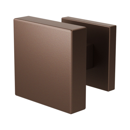 GPF9950.A2-02L Bronze blend vierkante knop S1 60x60x16mm draaibaar met vierkant rozet links