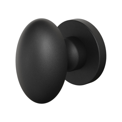 GPF9951.61-00 Zwart ei-knop S1 62mm draaibaar met ronde rozet