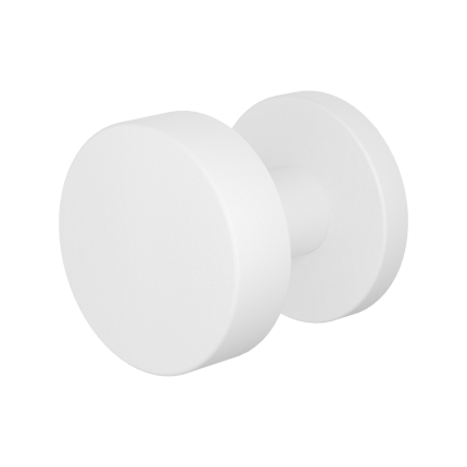 GPF9952.61-00 Wit vlakke knop 52x16mm met ronde rozet