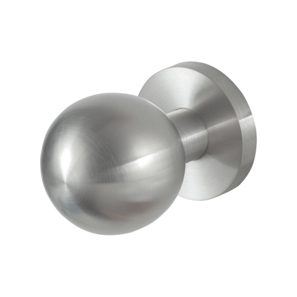 GPF9954.09-00 RVS mat kogelknop 50mm met ronde rozet